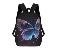 sinyumoney Glowing Butterfly Artwork-15 Mochila Escolar Mochila Para Niños Impresa En 3D Mochilas Infantiles Para Niños Y Niñas Mochilas Escolares Mochilas De Viaje Para Niños 17inch