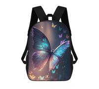 sinyumoney Glowing Butterfly Artwork-4 Mochila Infantil, Mochila Escolar Impresa En 3D, Mochila Para Niños Y Niñas, Mochila Escolar Ajustable Para La Escuela Primaria 17inch