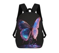 sinyumoney Glowing Butterfly Artwork-8 Mochila Infantil, Mochila Escolar Impresa En 3D, Mochila Para Niños Y Niñas, Mochila Escolar Ajustable Para La Escuela Primaria 17inch