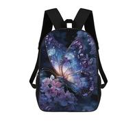 sinyumoney Glowing Butterfly Flowers Mochila Escolar Resistente Al Agua, Mochila De Viaje, Bolsa Para Computadora Para Hombres, Mujeres Y Adolescentes 17inch