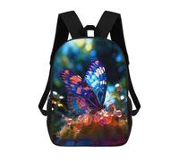 sinyumoney Glowing Butterfly Garden-2 Mochila, Mochila Infantil, Mochila Escolar Para Estudiantes, Mochila Para Libros, Mochila Escolar Impresa En 3D Para Niños Y Niñas 17inch