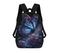 sinyumoney Glowing Butterfly Garden Mochila Escolar/para Ordenador Portátil Para Colegio/trabajo/viajes Para Camping, Aventuras Al Aire Libre Y Viajes Diarios 17inch