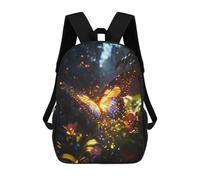 sinyumoney Glowing Butterfly in Forest Mochila Escolar Para Niños Y Niñas, Mochila Informal De Viaje, Mochila De Gran Capacidad Para El Día A Día 17inch