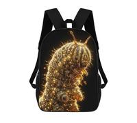 sinyumoney Glowing Caterpillar on Black Background Mochilas Escolares, Bolsos De Negocios, Bolsos Para Portátiles Resistentes Para Hombres, Mujeres Y Adolescentes 17inch