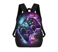 sinyumoney Glowing Cosmic Game Controller-2 Mochilas Escolares De Moda Para Papelería, Impermeables, Informales, Para Hombres, Mujeres Y Adolescentes 17inch