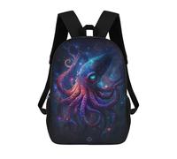 sinyumoney Glowing Cosmic Octopus Art Print Mochilas Escolares Para Ordenador, Ideales Para El Colegio/trabajo/viajes, Acampadas, Aventuras Al Aire Libre Y Viajes Diarios 17inch