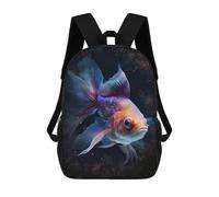 sinyumoney Glowing Fantasy Fish Mochila Escolar De 17 Pulgadas Para Adolescentes, Con Estampado 3D, Ajustable Y Con Bolsillos, Ideal Para Niños, Niñas Y Estudiantes.