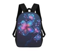 sinyumoney Glowing Fantasy Flowers Mochila Escolar Infantil De 17 Pulgadas, Impresa En 3D, Estilo Casual, Para Niños, Ideal Para Viajes, Como Mochila Escolar O Para Llevar Libros.