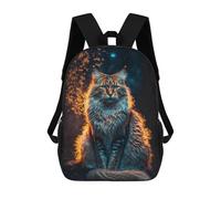 sinyumoney Glowing Forest Cat Mochilas Infantiles Mochila Escolar Impresa En 3D Para Niños Mochilas De Viaje Bolsas Para Libros Para Niños 17inch Mochila Escolar