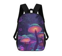 sinyumoney Glowing Forest Mushrooms-2 Mochila Escolar Informal Para El Día A Día, Para La Escuela, El Trabajo Y Los Viajes Para Hombres, Mujeres Y Adolescentes. 17inch