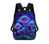 sinyumoney Glowing Forest Mushrooms Mochila Escolar Para Secundaria, Mochila Informal Para Niñas Y Adolescentes 17inch