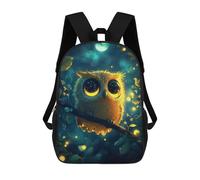 sinyumoney Glowing Forest Owl Mochila Escolar, Bolso De Negocios, Bolso Para Portátil Resistente Para Niñas Y Adolescentes 17inch