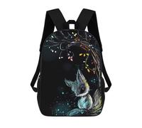 sinyumoney Glowing Fox in The Night Mochilas Infantiles Mochila Escolar Impresa En 3D Para Niños Mochilas De Viaje Bolsas Para Libros Para Niños 17inch Mochila Escolar