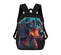 sinyumoney Glowing Galaxy Dog Art Print Mochila Escolar Grande Para Niños, Niñas, Adolescentes, Hombres Y Mujeres 17inch