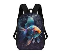 sinyumoney Glowing Galaxy Fish Mochilas Escolares Para Ordenador, Ideales Para El Colegio/trabajo/viajes, Acampadas, Aventuras Al Aire Libre Y Viajes Diarios 17inch