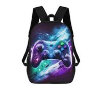 sinyumoney Glowing Galaxy Game Controller Art Print Mochila Escolar Informal Para El Día A Día, Para La Escuela, El Trabajo Y Los Viajes Para Hombres, Mujeres Y Adolescentes. 17inch