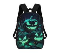 sinyumoney Glowing Jack-o-Lanterns Mochila Infantil Para Niñas, Mochila Escolar 3D, Mochila Para Niños Pequeños, Mochila Informal De Día, Mochila Escolar De Moda 17inch