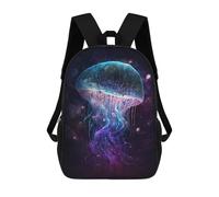sinyumoney Glowing Jellyfish Art Print-2 Mochilas Infantiles Mochila Escolar Impresa En 3D Para Niños Mochilas De Viaje Bolsas Para Libros Para Niños 17inch Mochila Escolar