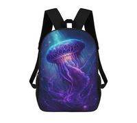 sinyumoney Glowing Jellyfish Artwork Mochila Escolar Infantil Impresa En 3D 17inch Mochilas De Moda Para Niños De Primaria Y Secundaria
