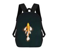 sinyumoney Glowing Koi Fish Dark Pond Mochila Escolar Infantil, Mochilas Impresas En 3D, Mochilas Escolares De Moda Para Niños De Primaria Y Secundaria 17inch