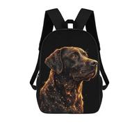 sinyumoney Glowing Labrador Retriever Portrait Mochila Escolar Resistente Al Agua, Mochila Escolar De Negocios Para Niñas, Niños Y Adolescentes 17inch