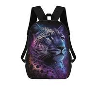 sinyumoney Glowing Leopard Art Print-2 Mochila Escolar Infantil Impresa En 3D 17inch Mochilas De Moda Para Niños De Primaria Y Secundaria