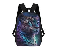 sinyumoney Glowing Leopard Art Print-4 Mochila Escolar De Moda, Mochila Para Material Escolar, Mochila Impermeable Informal Para Acampar, Aventuras Al Aire Libre Y Viajes Diarios 17inch