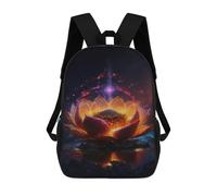 sinyumoney Glowing Lotus Fantasy Artwork Mochila Escolar De Moda, Mochila Para Material Escolar, Mochila Impermeable Informal Para Hombres/mujeres 17inch