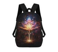sinyumoney Glowing Lotus Flower Art Mochila Escolar Ligera Para Aeropuerto Y Universidad Para Estudiantes. Mochila Para La Escuela/trabajo/viajes 17inch