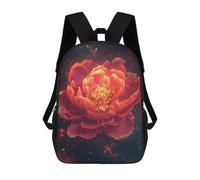 sinyumoney Glowing Lotus Flower Artwork Mochila Escolar Grande Para Niños Para El Campus, Actividades Al Aire Libre, Viajes Y Deportes 17inch