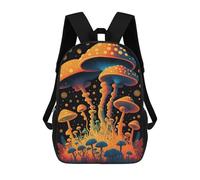 sinyumoney Glowing Mushroom Forest Mochila Escolar De Moda Para Estudiantes, Adecuada Para Niños Y Niñas, Mochila Informal Para Viajes Al Aire Libre, Esencial Para El Día A Día 17inch