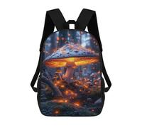 sinyumoney Glowing Mushroom Forest Mochila Escolar Grande, Ligera E Informal: Perfecta Para Viajes, Trabajo Y Uso Diario 17inch