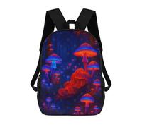 sinyumoney Glowing Mushroom Forest Mochilas Para Niños Mochila Escolar Mochila Escolar Impresa En 3D Para Niños Estudiantes De Primaria Y Secundaria 17inch