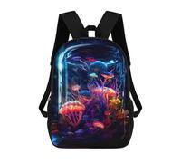 sinyumoney Glowing Mushrooms in A Jar Mochila Infantil De Moda Divertida Mochila Escolar Para Niños Y Adolescentes Con Impresión 3D Para Niños 17inch