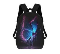sinyumoney Glowing Neon Butterfly Mochila Infantil, Mochila Escolar Impresa En 3D, Mochila Para Niños Y Niñas, Mochila Escolar Ajustable Para La Escuela Primaria 17inch