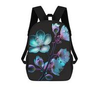 sinyumoney Glowing Neon Flowers Mochila Escolar De Moda, Mochila Para Material Escolar, Mochila Impermeable Informal Para Acampar, Aventuras Al Aire Libre Y Viajes Diarios 17inch