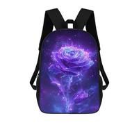 sinyumoney Glowing Neon Rose Art Print Mochila Escolar, Bolso De Negocios, Bolso Para Portátil Duradero Para Campus, Actividades Al Aire Libre, Viajes Y Deportes 17inch