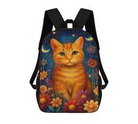 sinyumoney Glowing Night Garden Cat-1 Mochila Grande Para Portátil Resistente Al Agua Para La Escuela - Perfecta Para Viajes, Trabajo Y Uso Diario 17inch