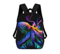 sinyumoney Glowing Octopus Artwork-1 Mochila Infantil Para Niñas, Mochila Escolar 3D, Mochila Para Niños Pequeños, Mochila Informal De Día, Mochila Escolar De Moda 17inch