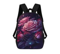sinyumoney Glowing Rose Fantasy Art Print Mochilas Infantiles Mochila Escolar Impresa En 3D Para Niños Mochilas De Viaje Bolsas Para Libros Para Niños 17inch Mochila Escolar