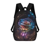 sinyumoney Glowing Rose Wall Art Print Mochila Escolar, Bolso Resistente Para Portátil, Ideal Para Acampar, Aventuras Al Aire Libre Y Viajes Diarios 17inch