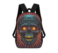 sinyumoney Glowing Skull Art Print Mochila Escolar Infantil Impresa En 3D 17inch Mochilas De Moda Para Niños De Primaria Y Secundaria