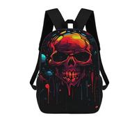sinyumoney Glowing Skull Art Print Mochila Escolar Secundaria Informal Para Viajes, Mochilas Para La Escuela Secundaria, Para Acampar, Aventuras Al Aire Libre Y Viajes Diarios 17inch