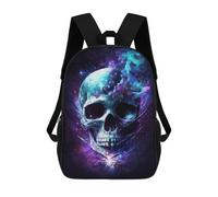 sinyumoney Glowing Skull Art Print Mochilas Para Niños 17inch Mochila Escolar Mochila Escolar Impresa En 3D Para Niños De Primaria Y Secundaria