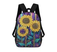 sinyumoney Glowing Sunflowers Garden Art Print Mochila Escolar Resistente Al Agua Para Ordenador Portátil: Perfecta Para Viajes, Trabajo Y Uso Diario 17inch