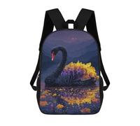 sinyumoney Glowing Swan Reflections Mochila Escolar Resistente Al Agua, Mochila Escolar De Negocios Para Hombres/mujeres 17inch