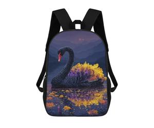 sinyumoney Glowing Swan Reflections Mochila Escolar Resistente Al Agua, Mochila Escolar De Negocios Para Hombres/mujeres 17inch