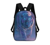 sinyumoney Glowing Tiger Art Print-2 Mochila Escolar, Bolso Resistente Para Portátil, Ideal Para Acampar, Aventuras Al Aire Libre Y Viajes Diarios 17inch