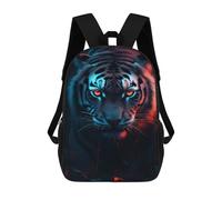 sinyumoney Glowing Tiger Eyes Art Print Mochila Escolar Grande Resistente Al Agua Para Portátil Para Niñas Y Adolescentes 17inch