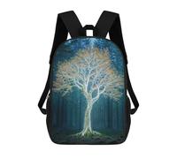 sinyumoney Glowing Tree in Forest Mochila Escolar Resistente Al Agua, Mochila De Viaje, Bolsa Para Computadora Para Campus, Viajes Al Aire Libre, Deportes 17inch